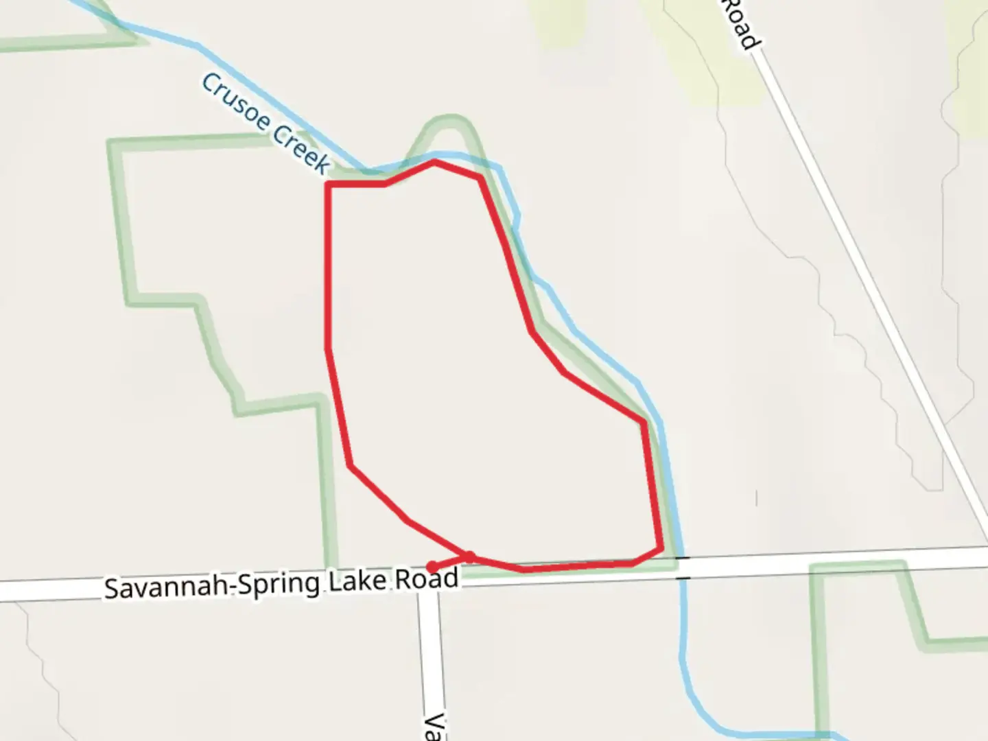 An image depicting the trail Crusoe Creek Loop and its surrounding area.