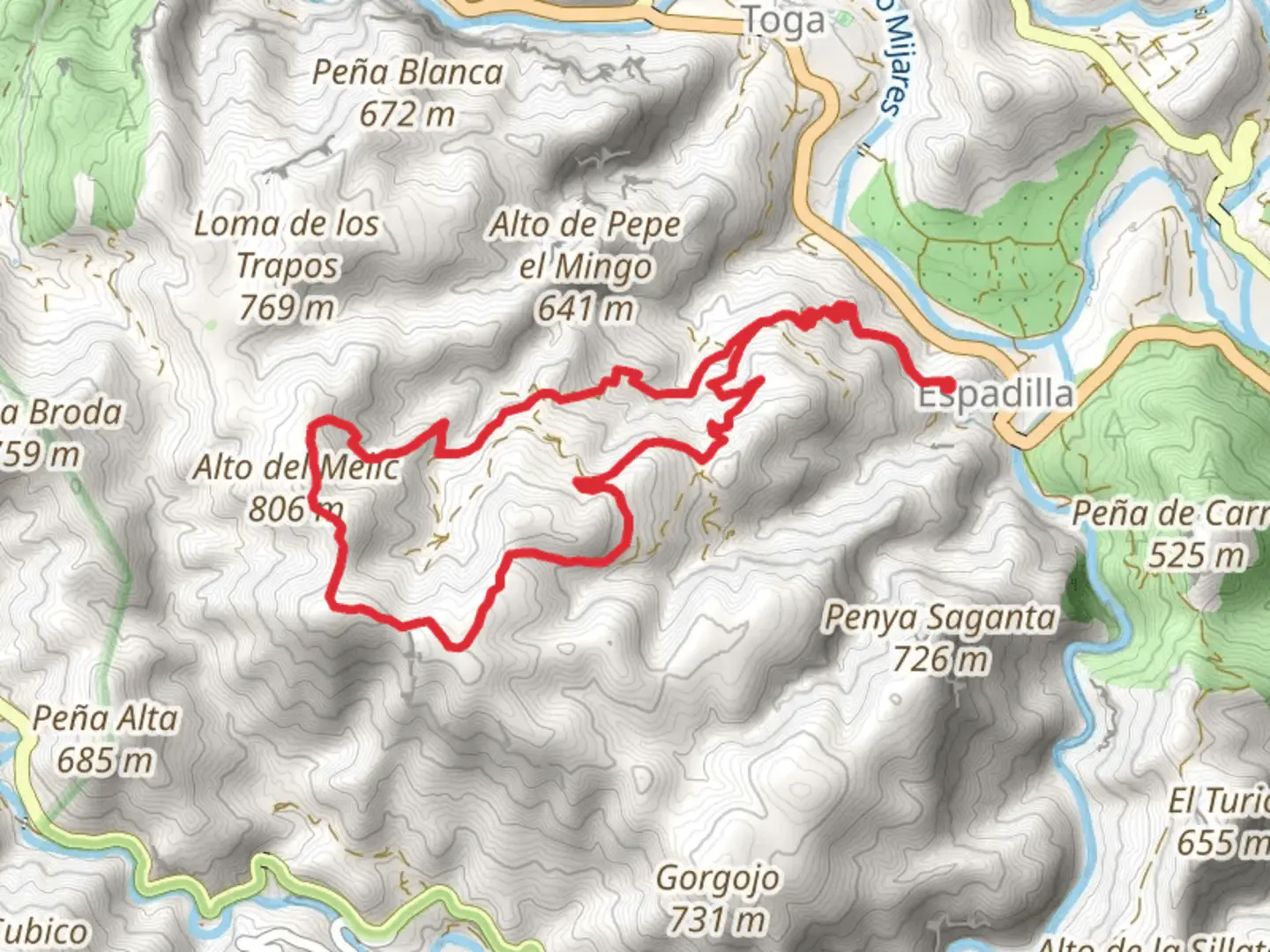An image depicting the trail Path to the Black Cave PR CV 386 and its surrounding area.