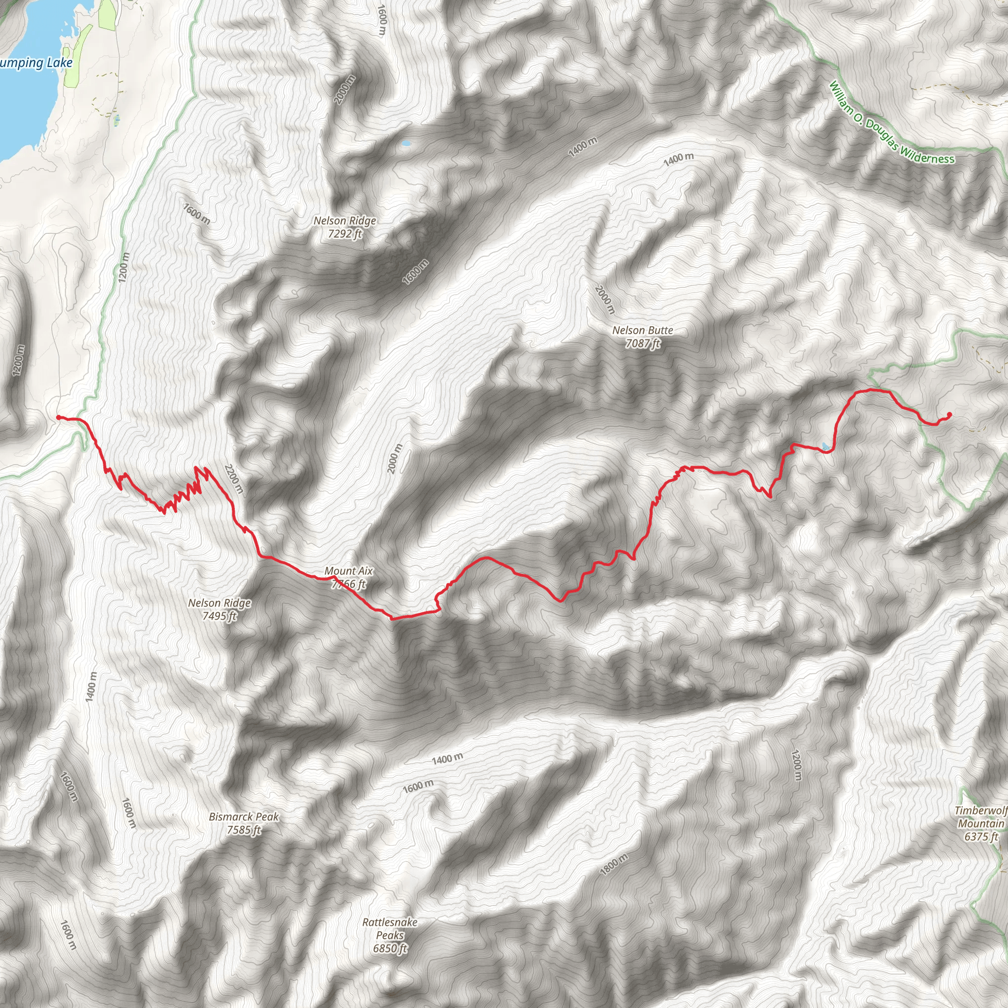 Mount Aix Trail via Buck Lake mobile static map
