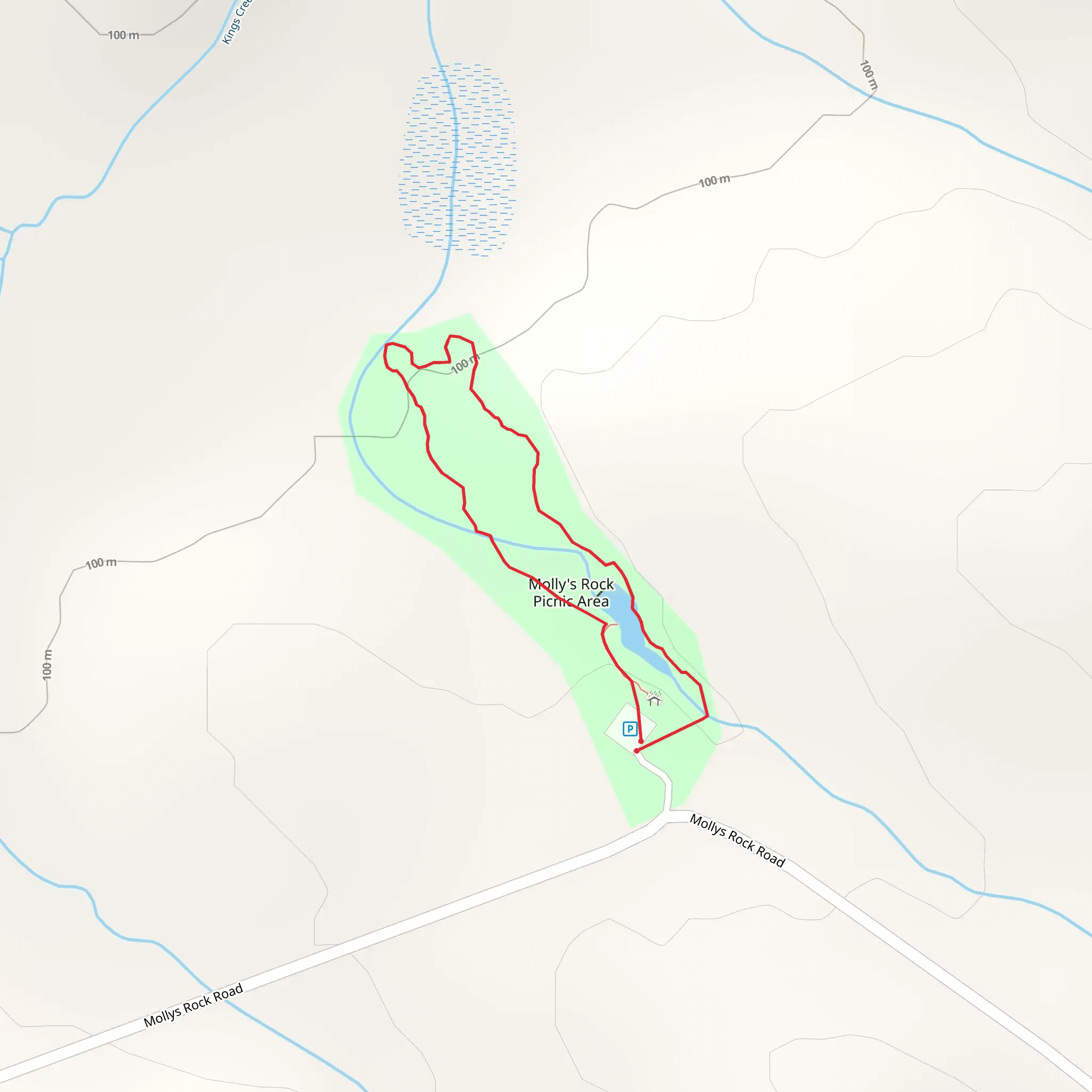 Mollys Rock Trail mobile static map