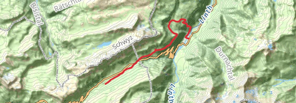 Via Alpina - Red Trail stage 70 Map