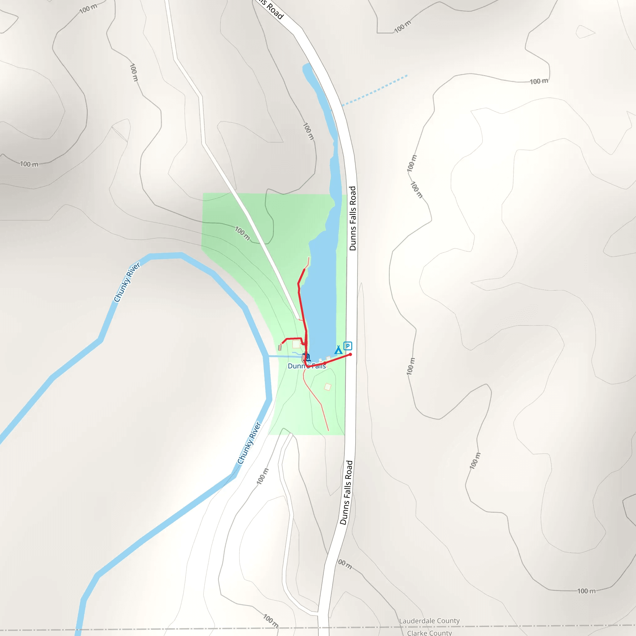 Dunn's Falls Water Park mobile static map