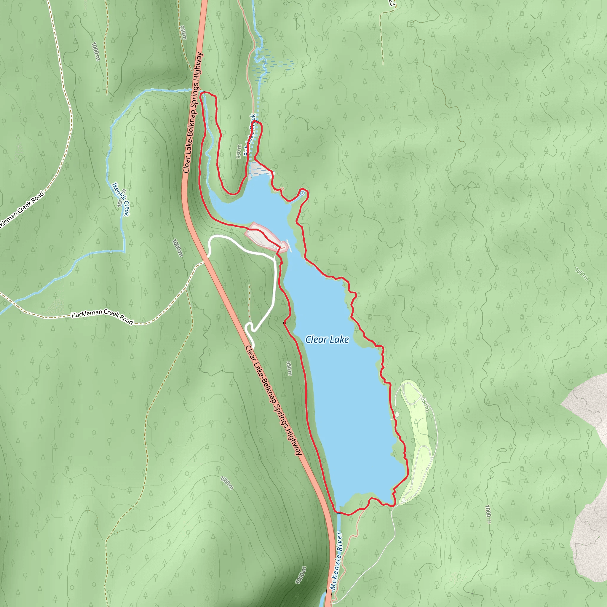 Clear Lake Loop Trail mobile static map