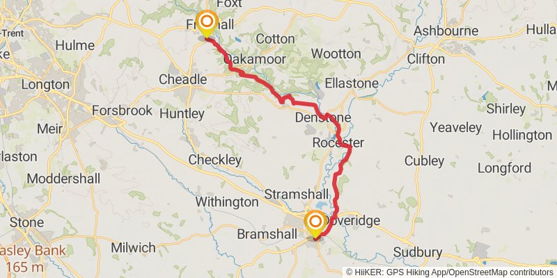 Middleton in Teesdale to Dover Walk stage 17 Map