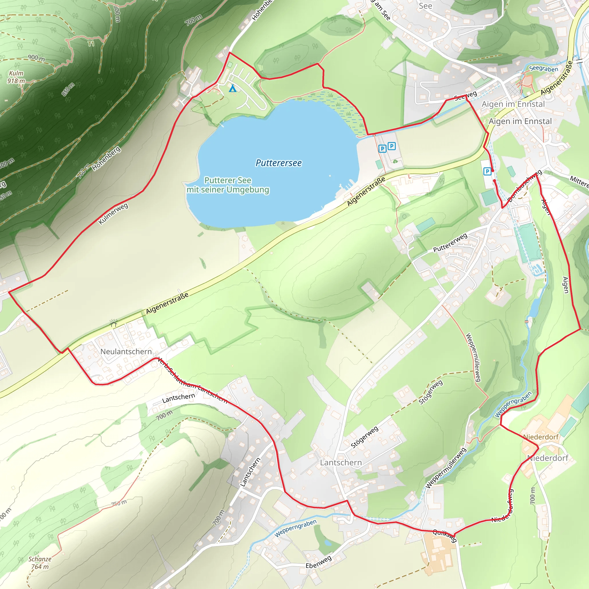 Schlattham-Lantschern-Way mobile static map