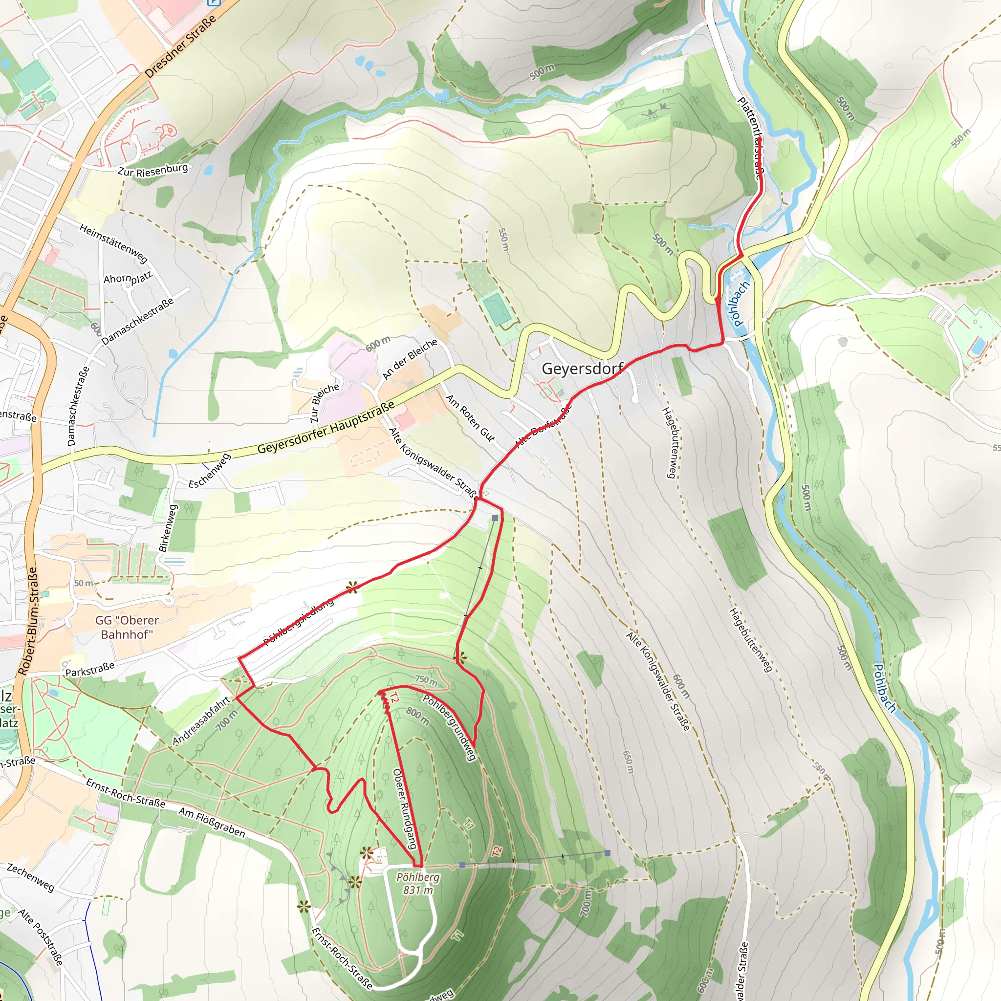 Poehlberg via Alte Bobbahn mobile static map