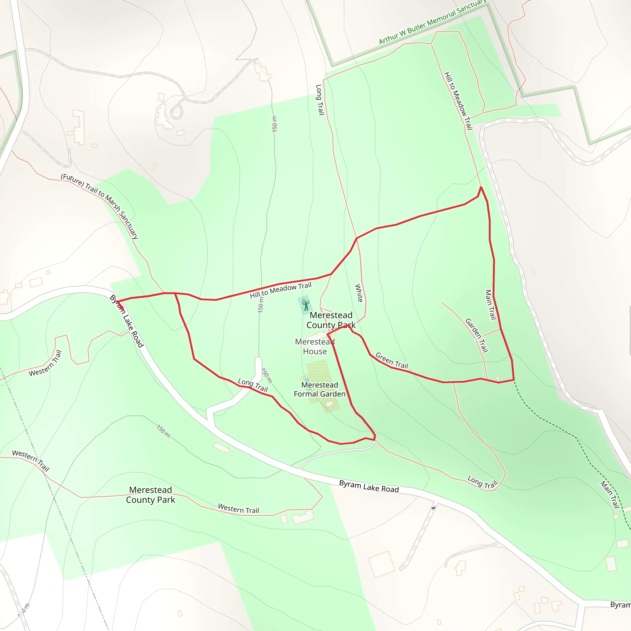 Merestead Loop from Byram Lake Road mobile static map