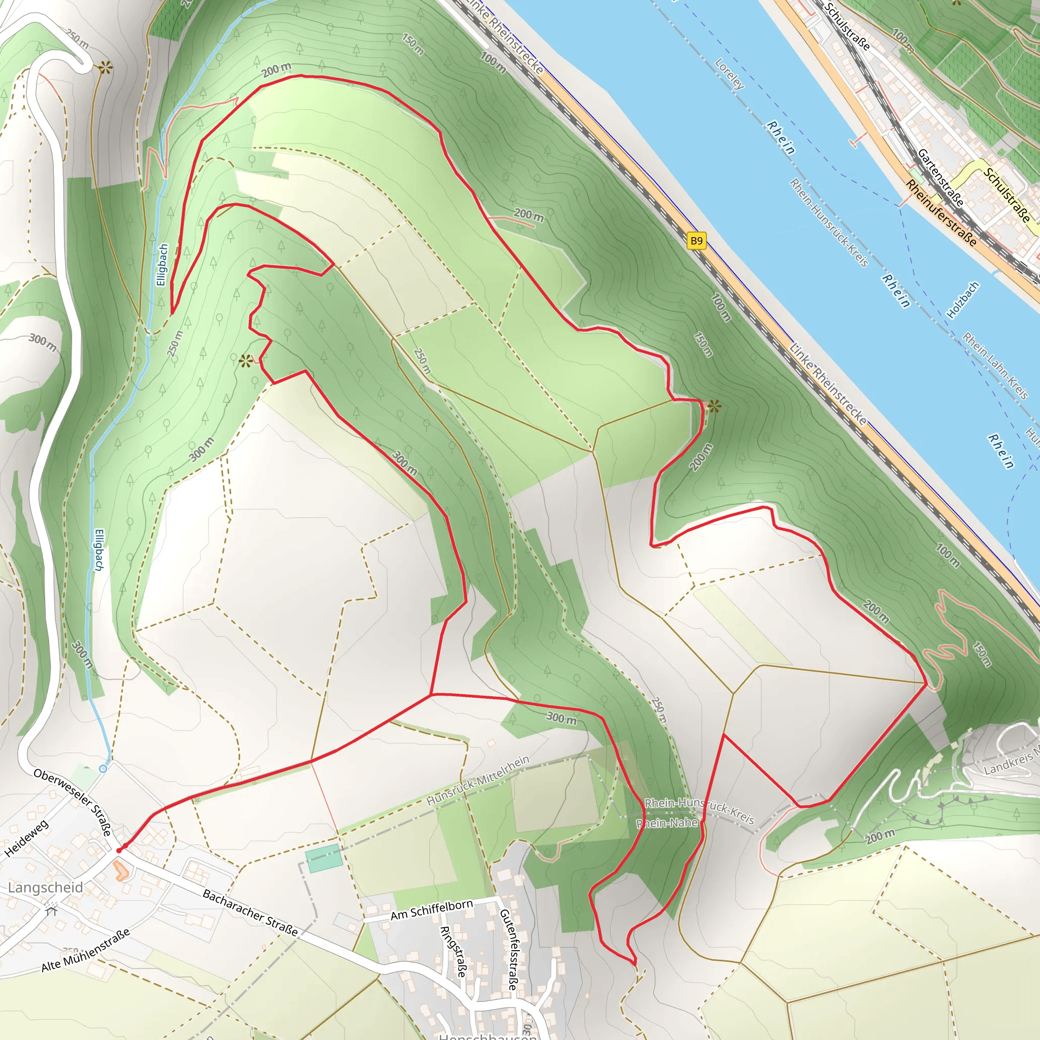 Pfalzblick and Sauzahn Loop via Langscheid mobile static map