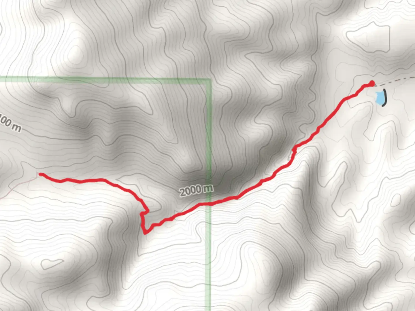 An image depicting the trail North Fork Sayles Creek and its surrounding area.