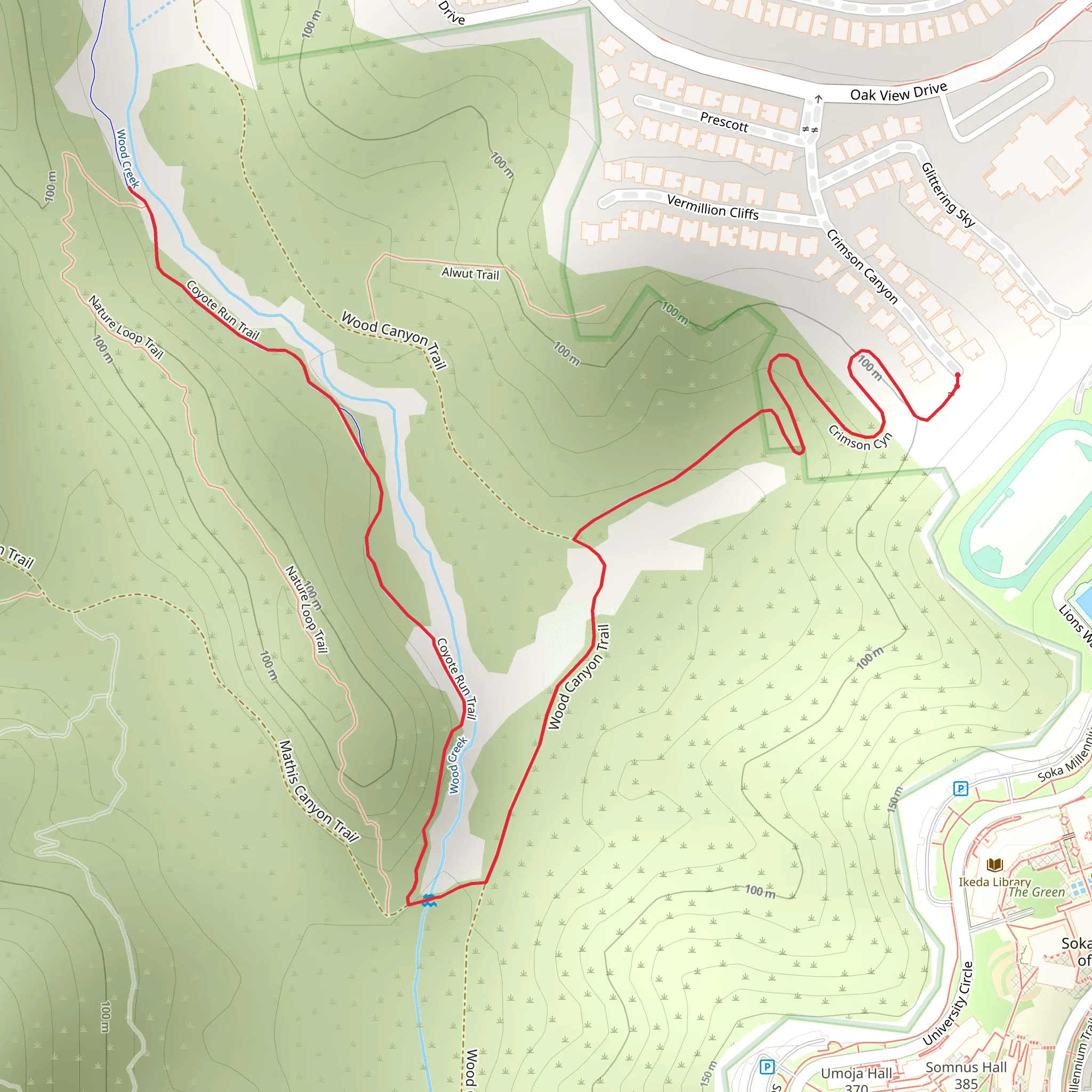 Crimson Canyon and Coyote Run Trail mobile static map
