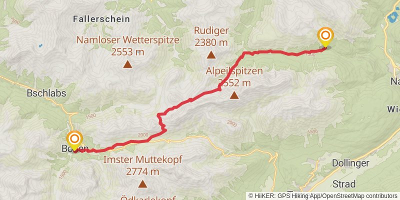 Adlerweg stage 20 Map