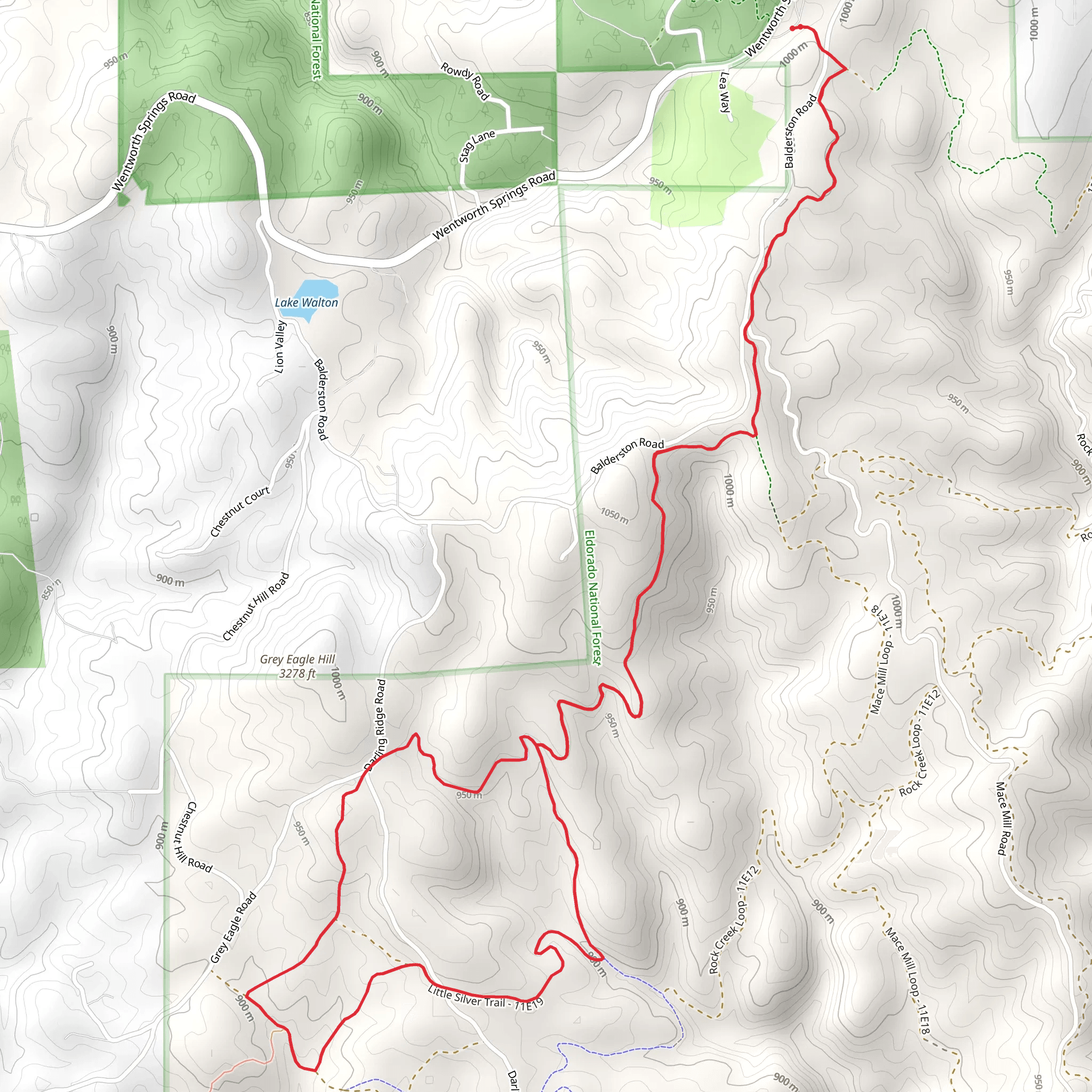 Little Silver Loop Trail mobile static map