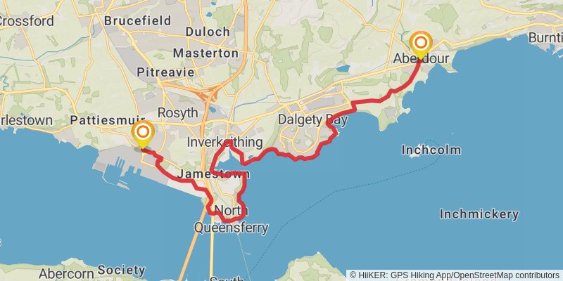 Fife Coastal Path stage 2 Map