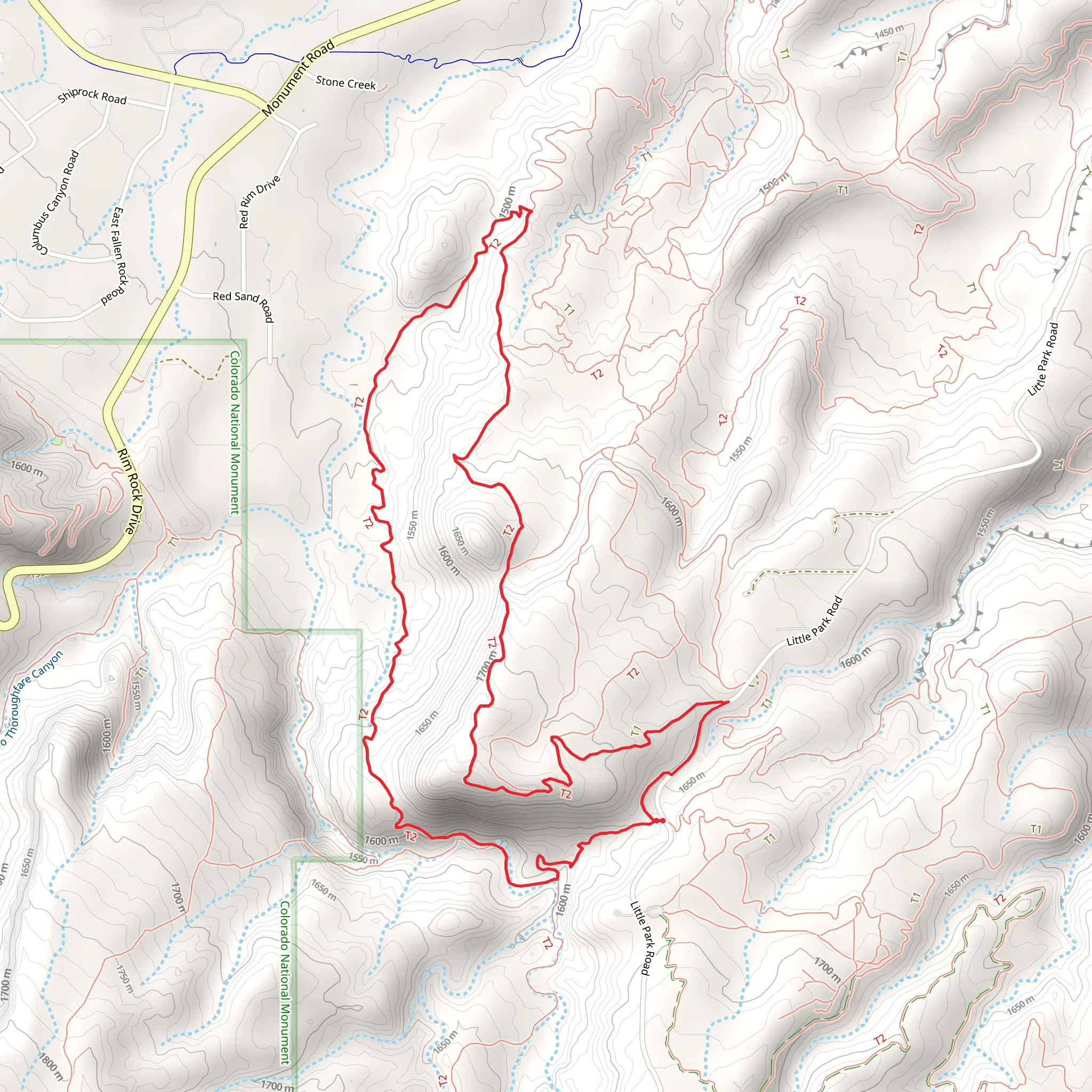 Andy's Trail and Eagle's Wing Trail mobile static map
