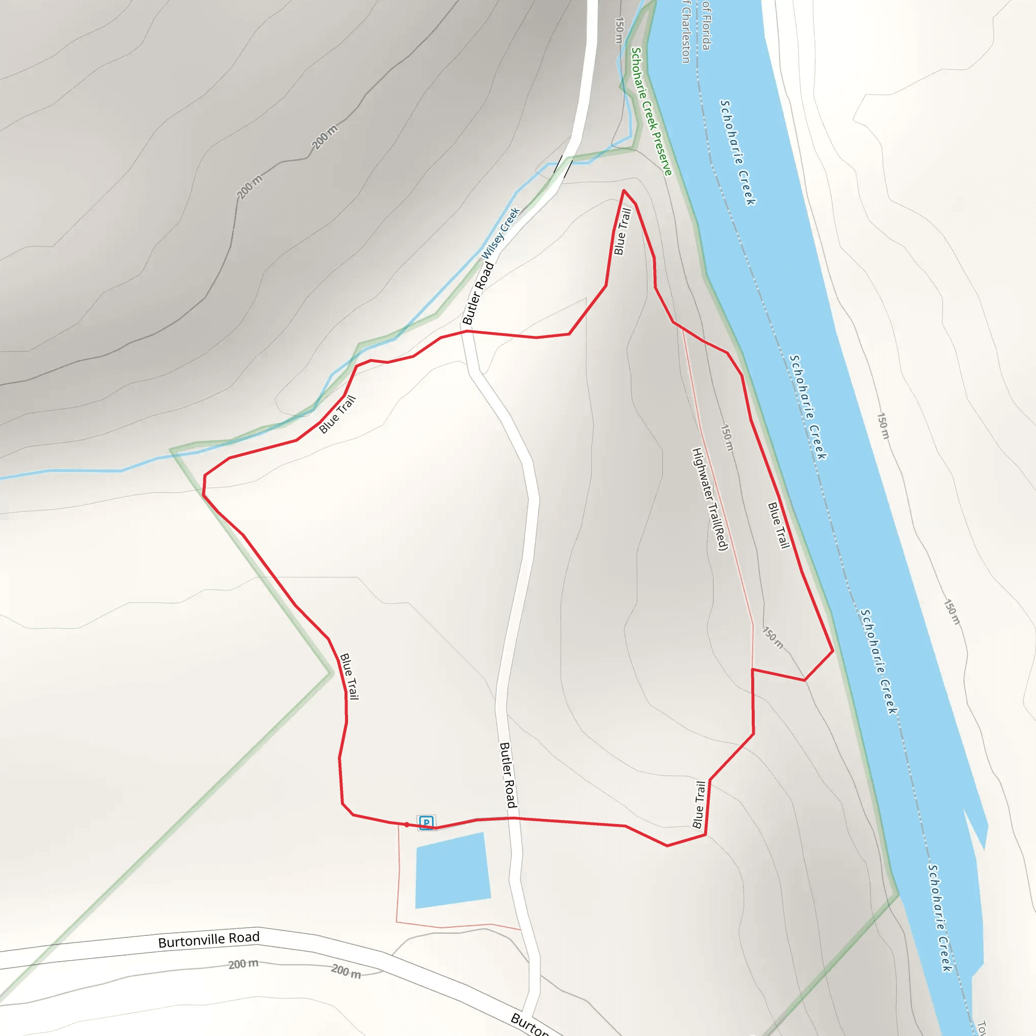 Schoharie Creek Preserve Loop Trail mobile static map