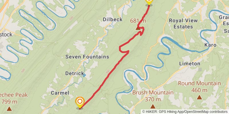 Great Massanutten Loop stage 5 Map