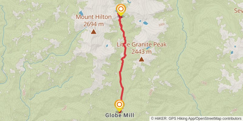 Canyon Creek Lakes via Canyon Creek Trail stage 2 Map