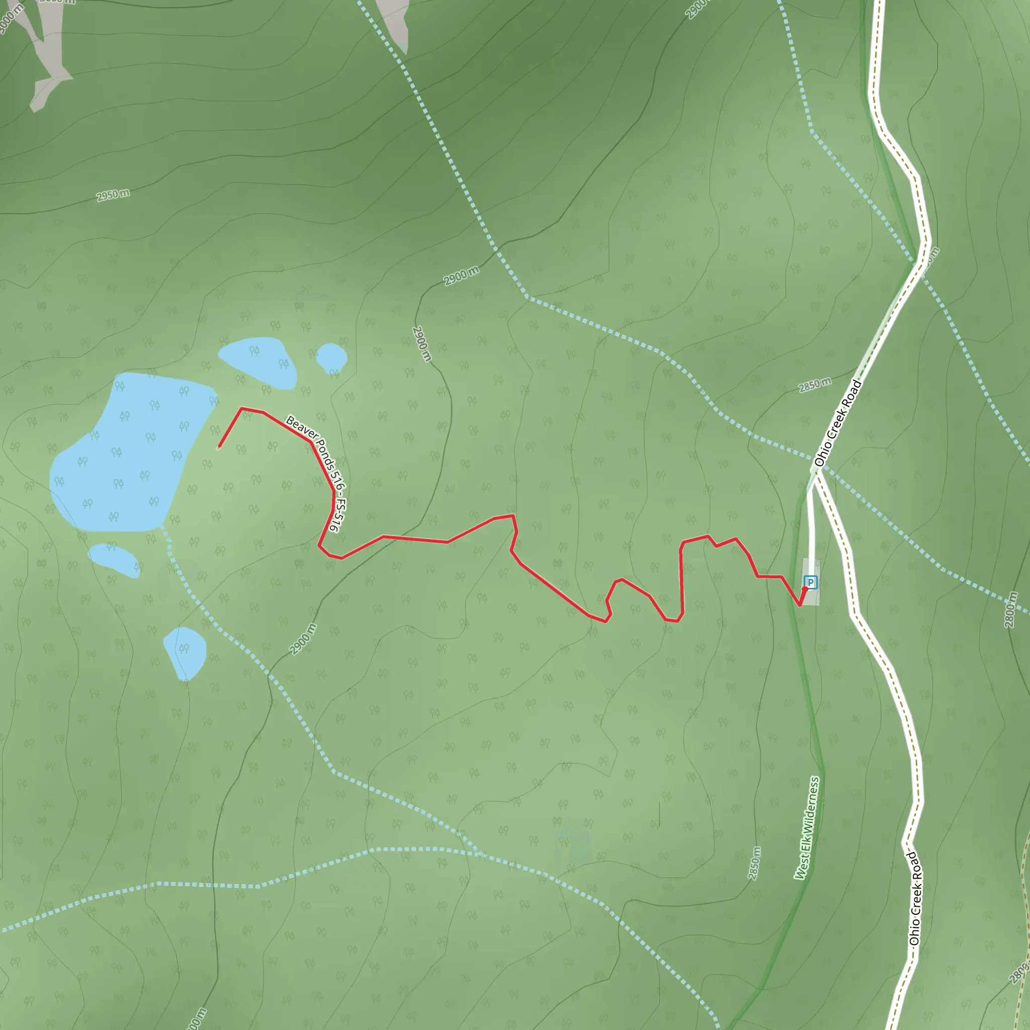 Beaver Ponds mobile static map