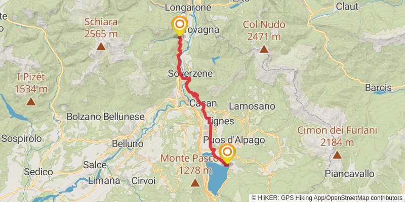 Camino Delle Dolomiti stage 26 Map