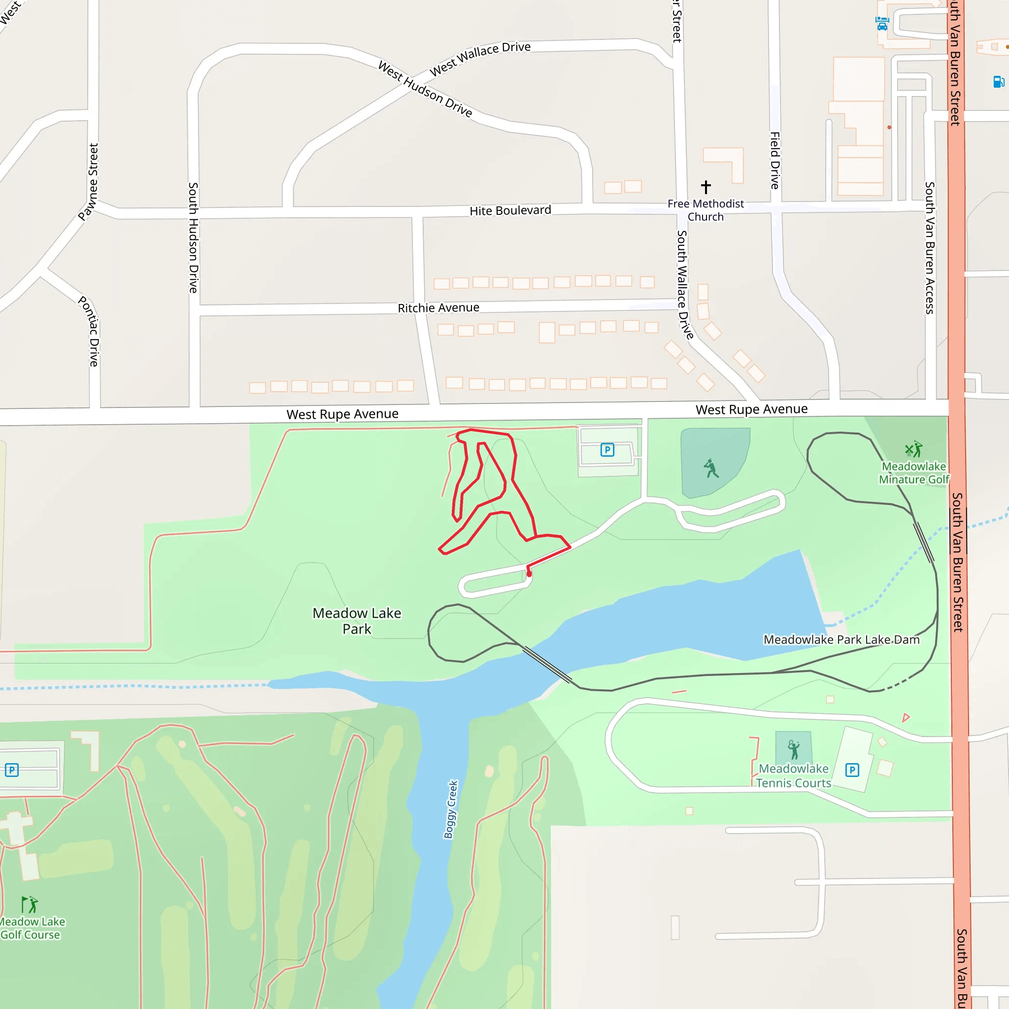 Meadowlake Walking Path Loop mobile static map