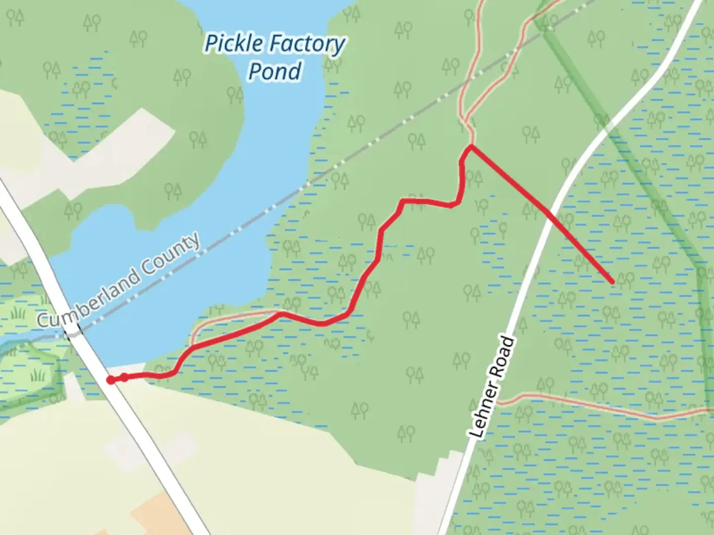 An image depicting the trail Paper Mill Road Walk and its surrounding area.