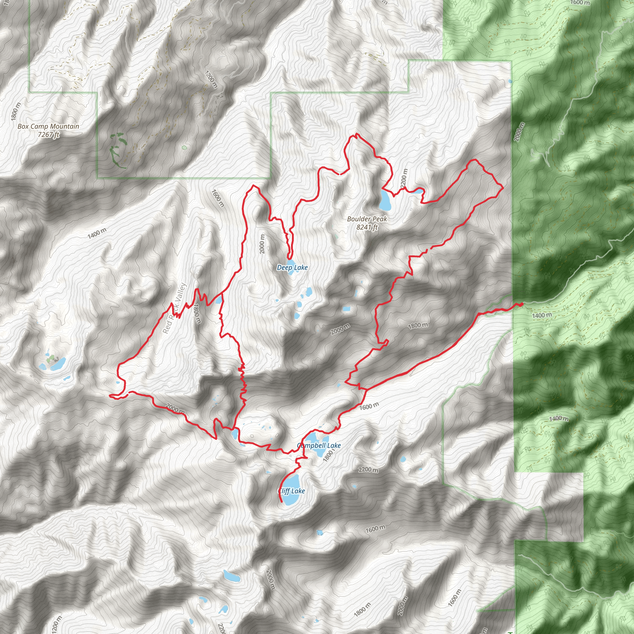 Marble Mountain Wilderness Loop mobile static map