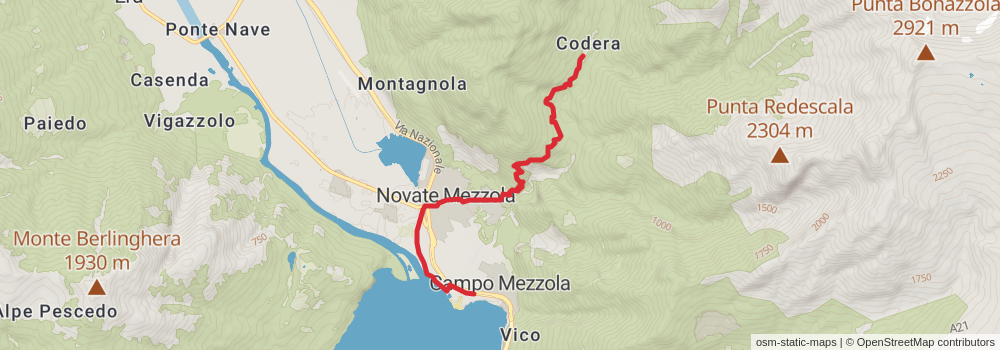 Sentiero Italia - Alps Section stage 89 Map