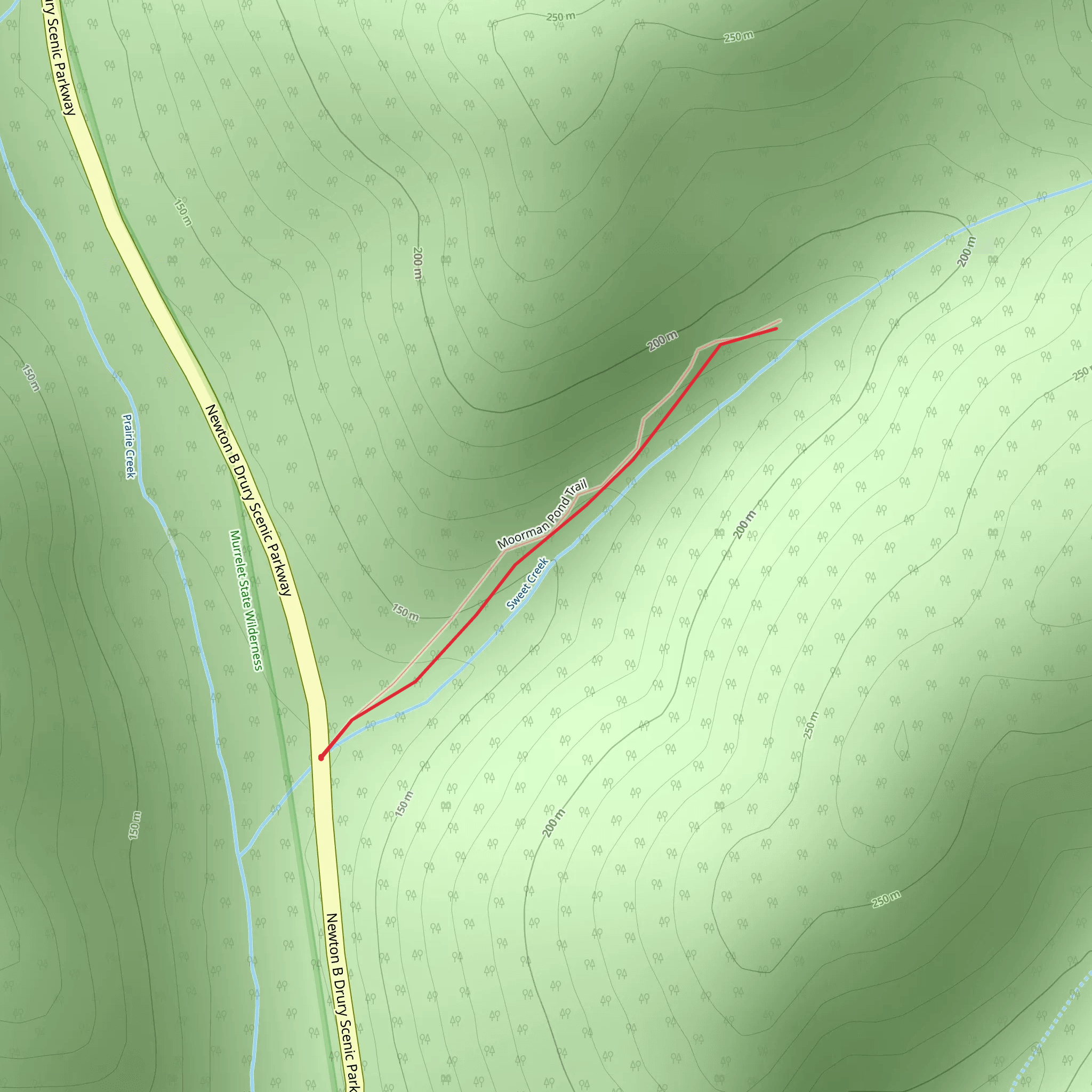 Moorman Pond Trail mobile static map