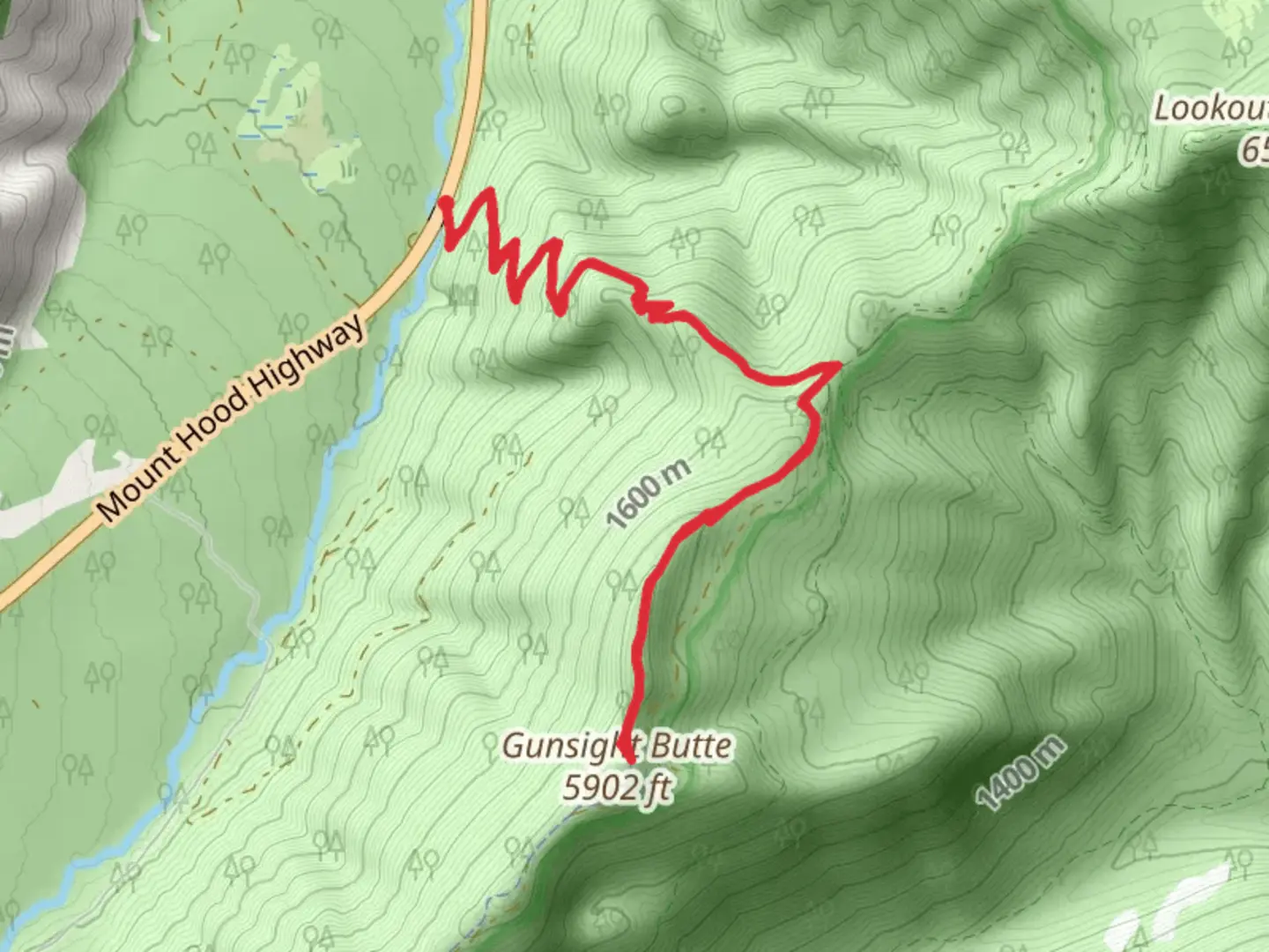 An image depicting the trail Gunsight Butte via Gumjuwac Trail and its surrounding area.