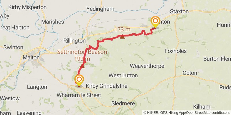 Yorkshire Wolds Way stage 5 Map