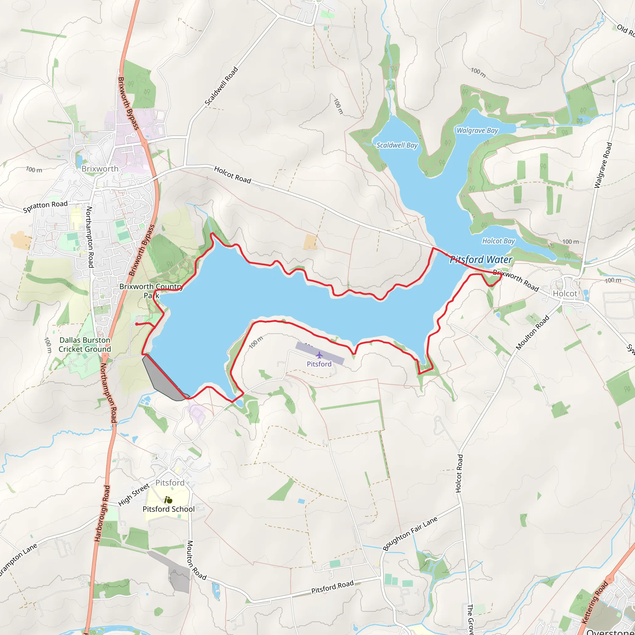 Pitsford Water Loop mobile static map