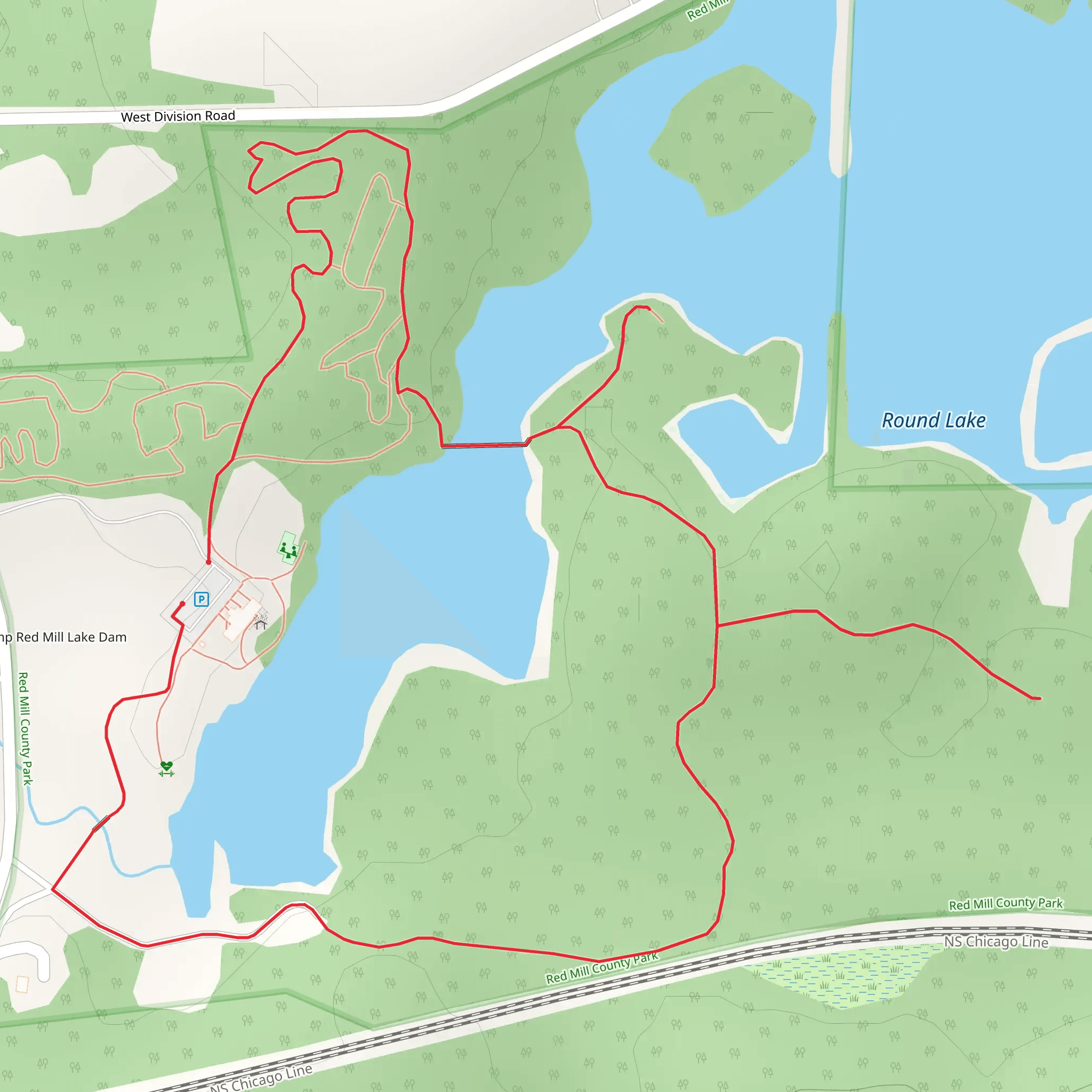 Round Lake Side Loop mobile static map