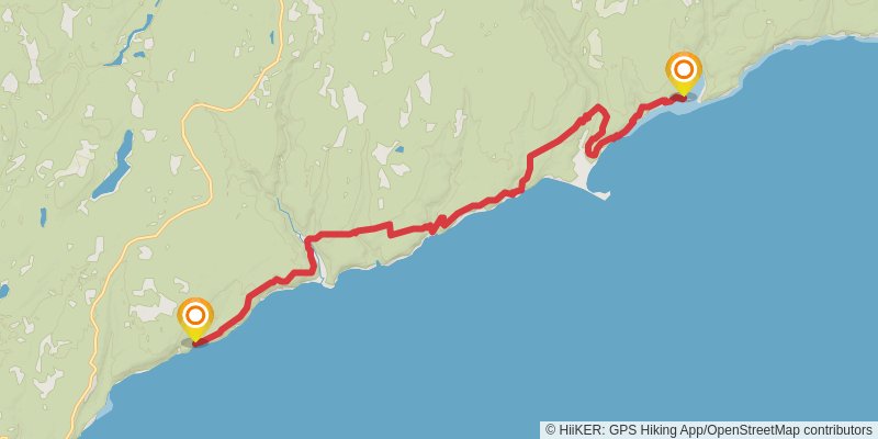 Fundy Footpath Trail stage 2 Map