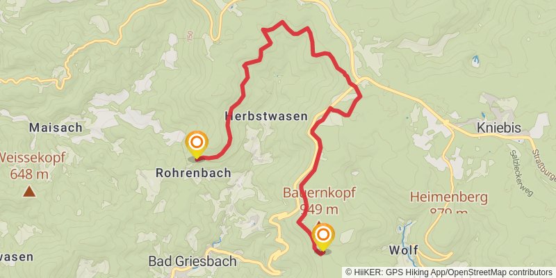 Renchtalsteig stage 4 Map