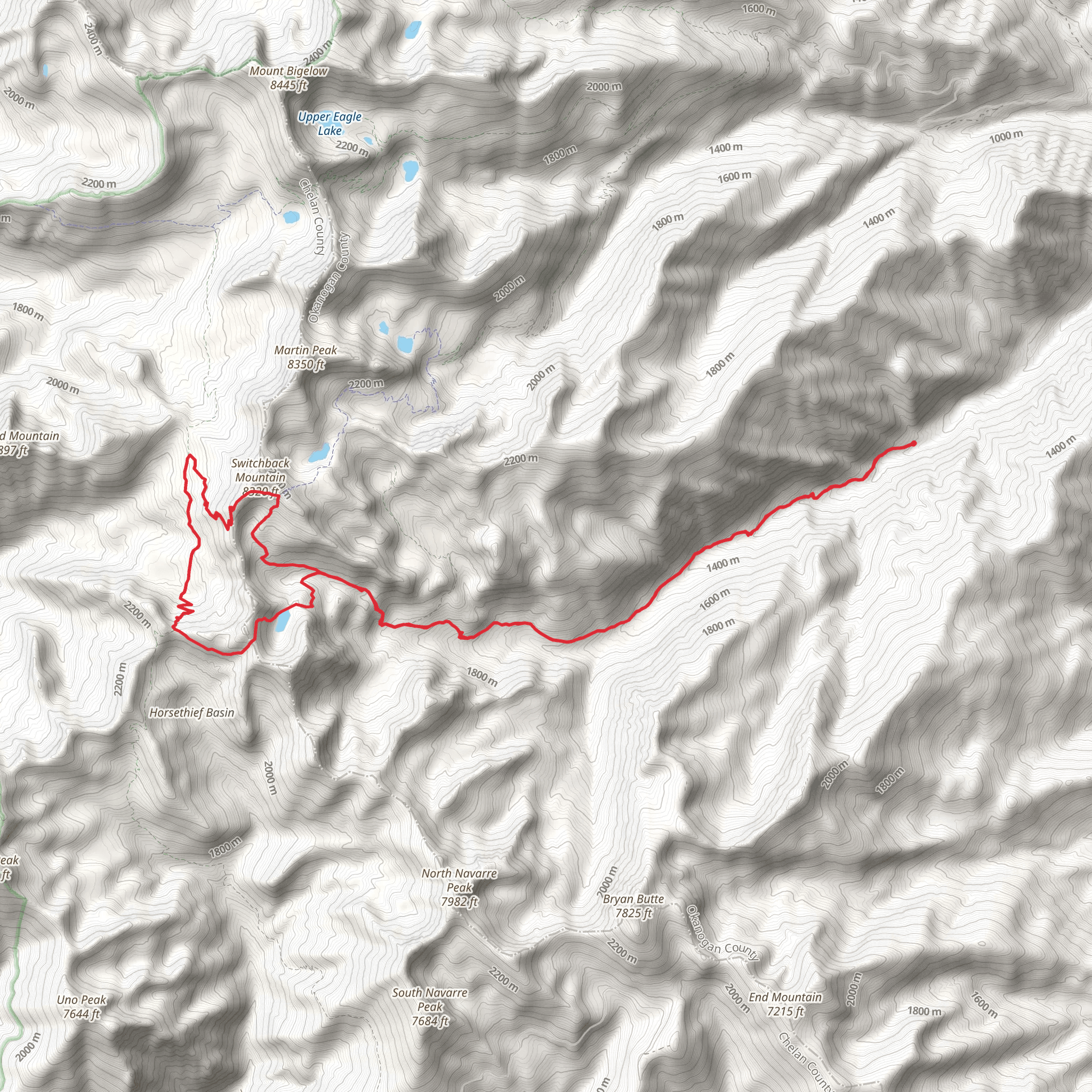 Foggy Dew Creek, Summit and Sunrise Lake Loop Trail mobile static map