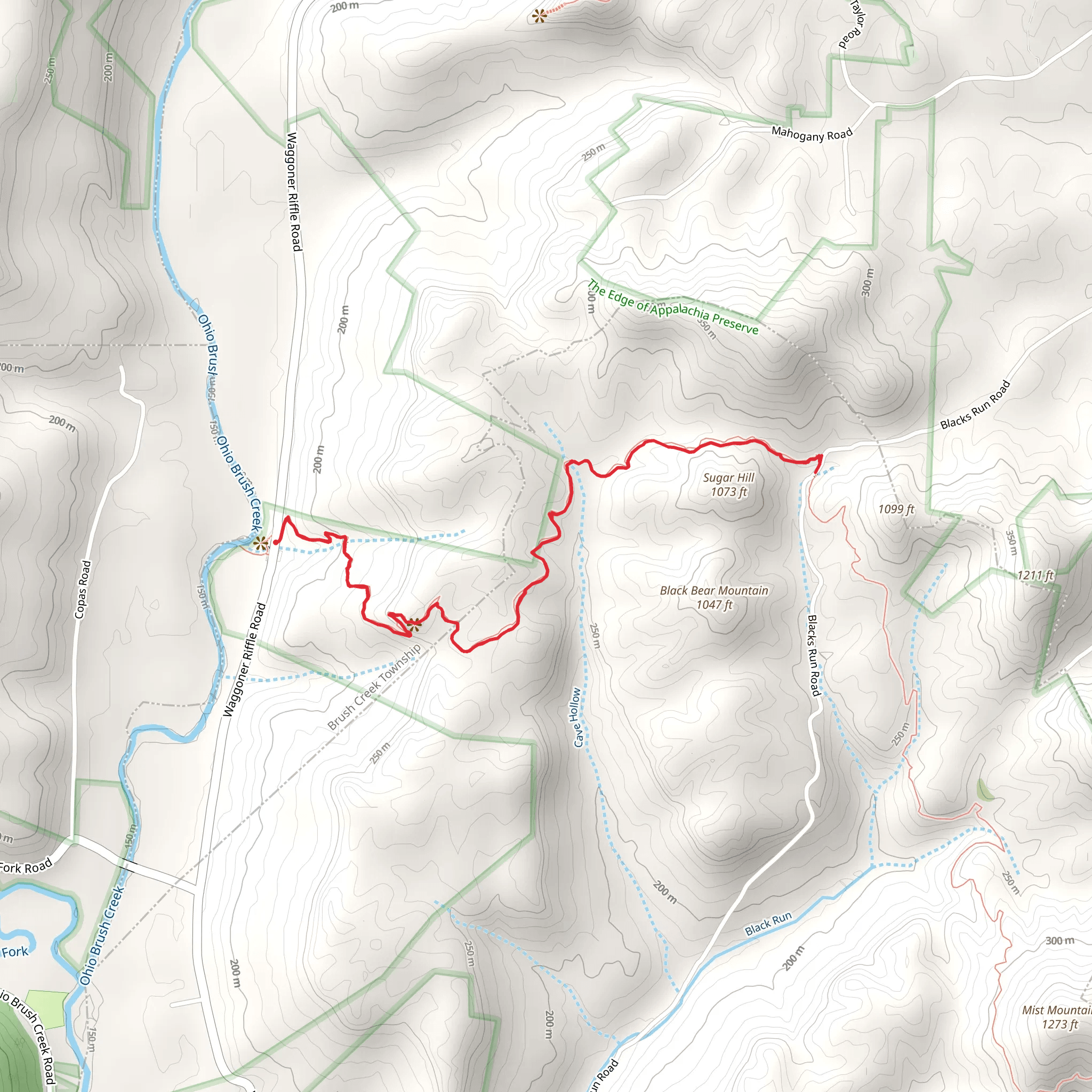 Sugar Hill - Buckeye Trail mobile static map