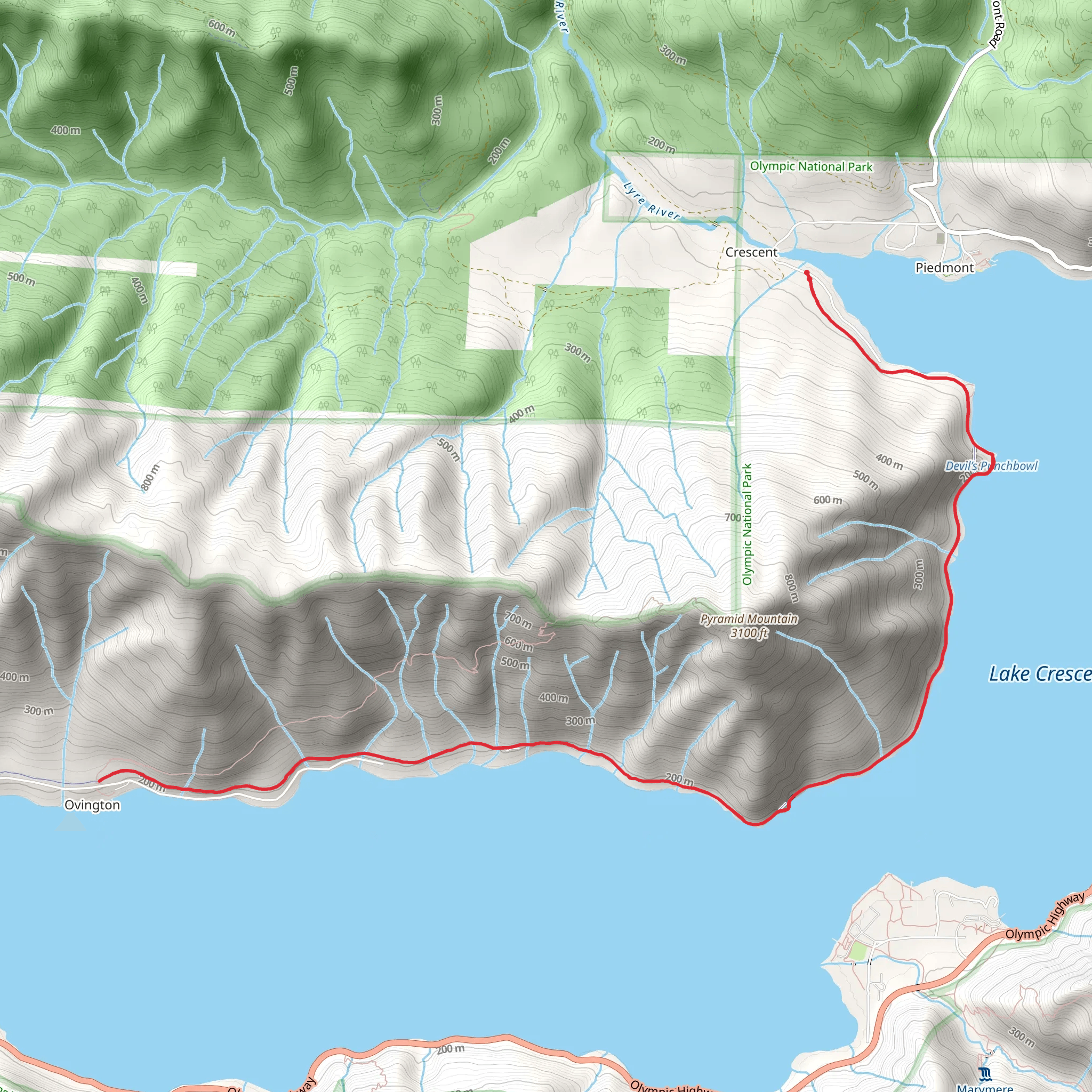 Spruce Railroad Trail - Short mobile static map