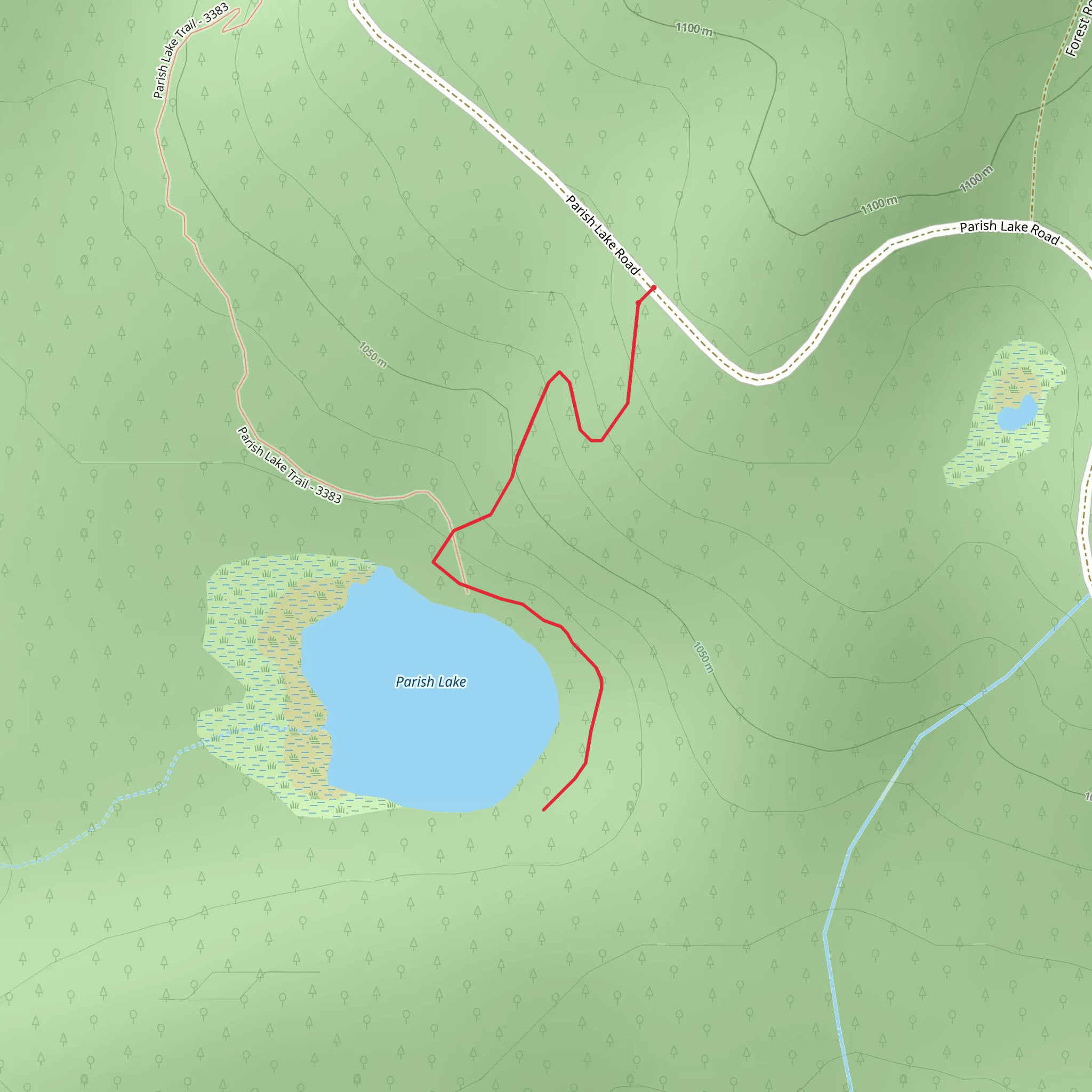 Parish Lake Trail mobile static map