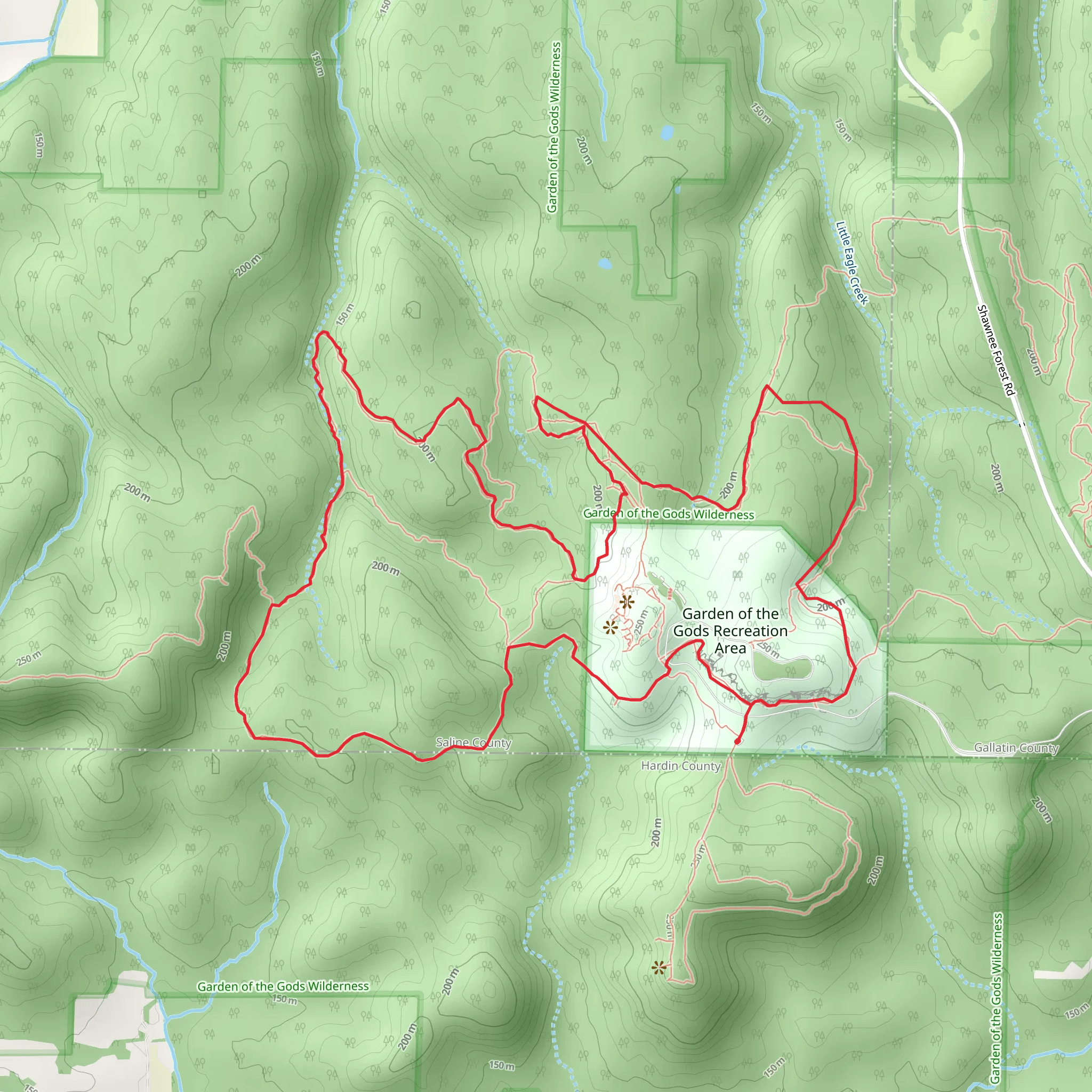 Garden of the Gods Loop mobile static map