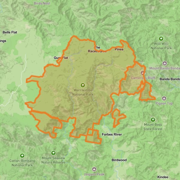 Werrikimbe National Park mobile static map