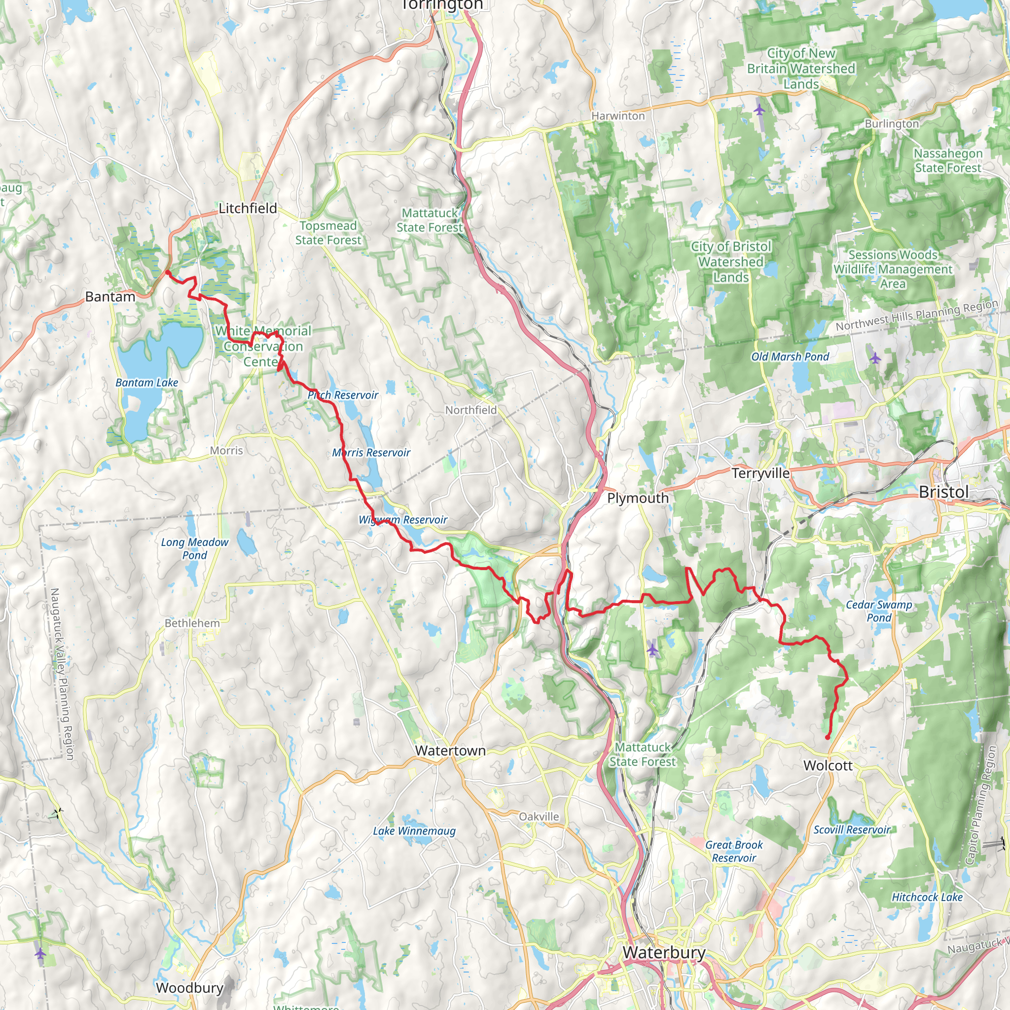 Mattatuck Trail - South mobile static map