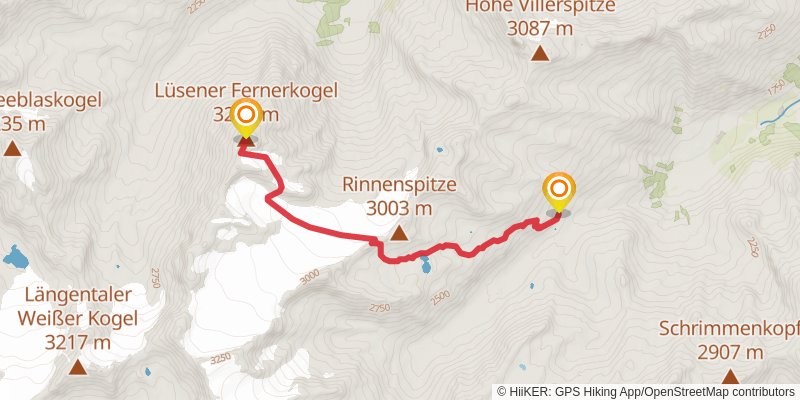 Stubai High Trail spur 7 Map