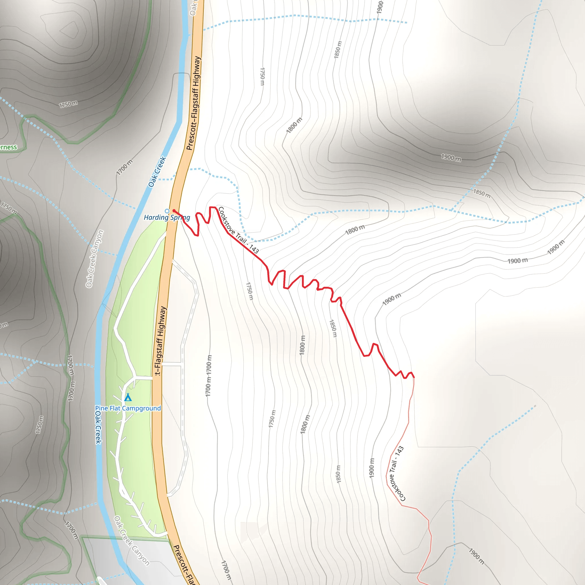 Cookstove Trailhead mobile static map