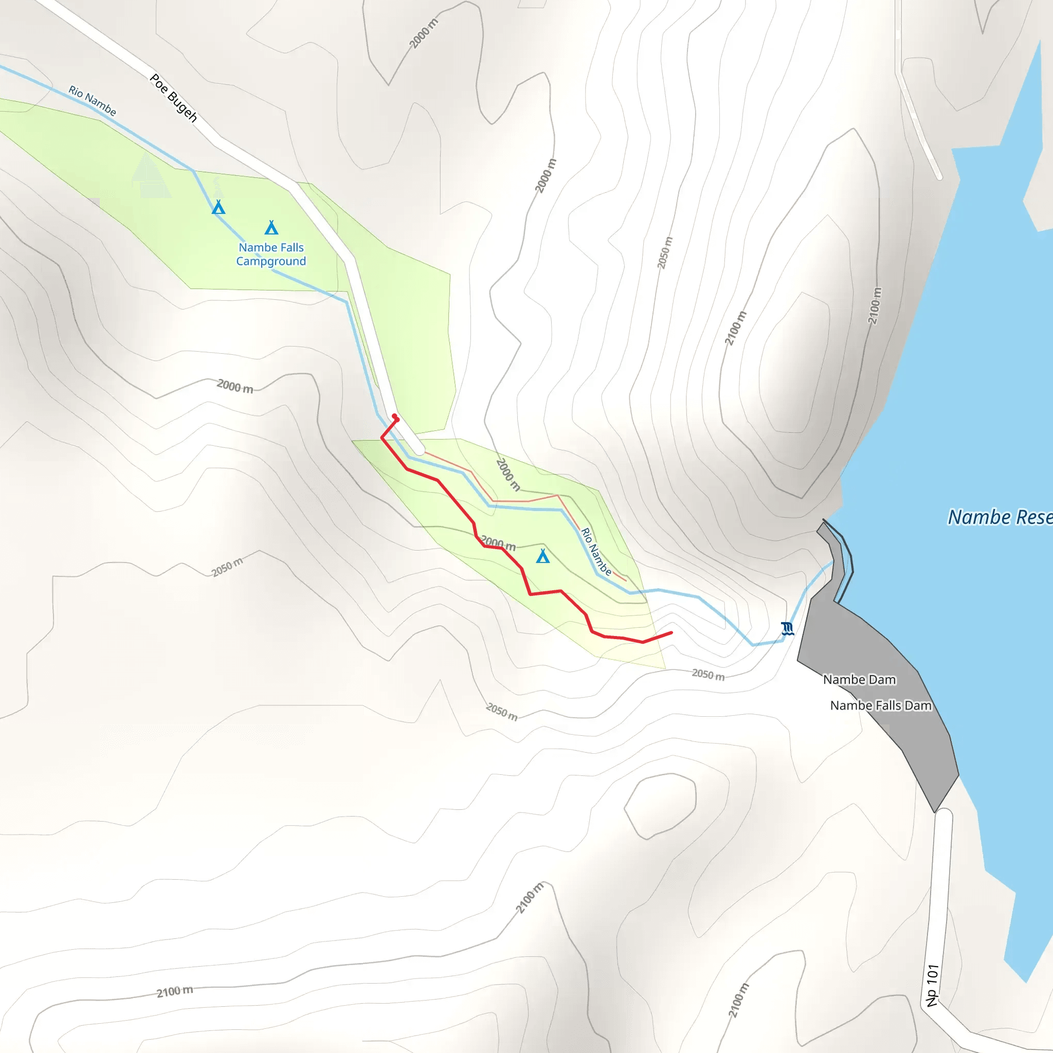Rio Nambe mobile static map
