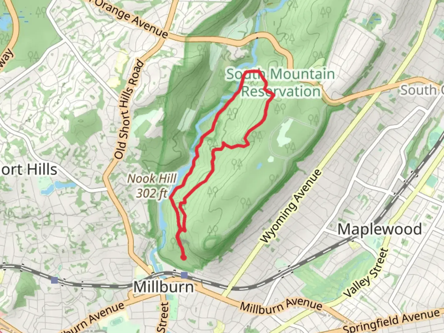 An image depicting the trail Balls Bluff Trail and Lenape Trail Loop and its surrounding area.