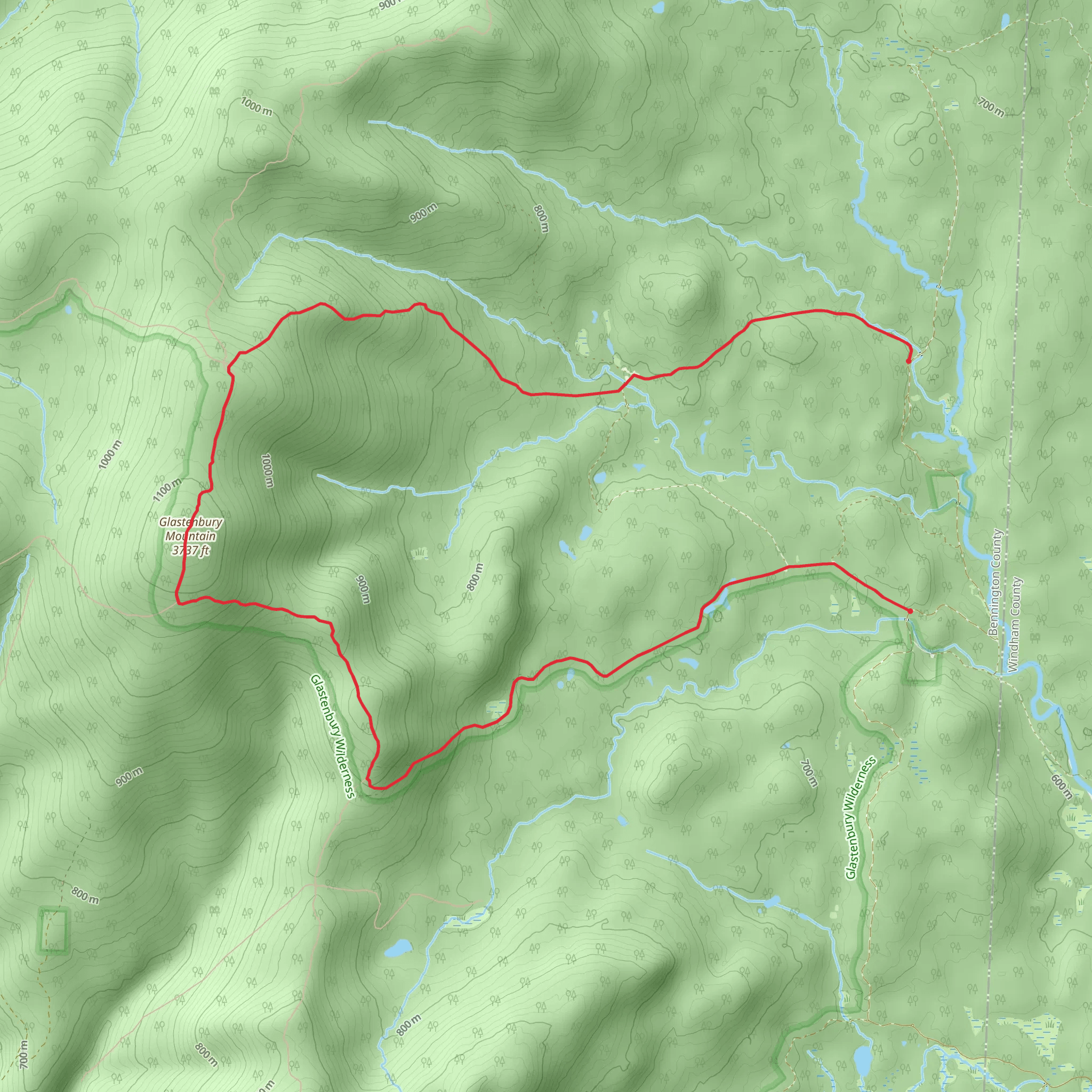 Glastenbury Trail mobile static map