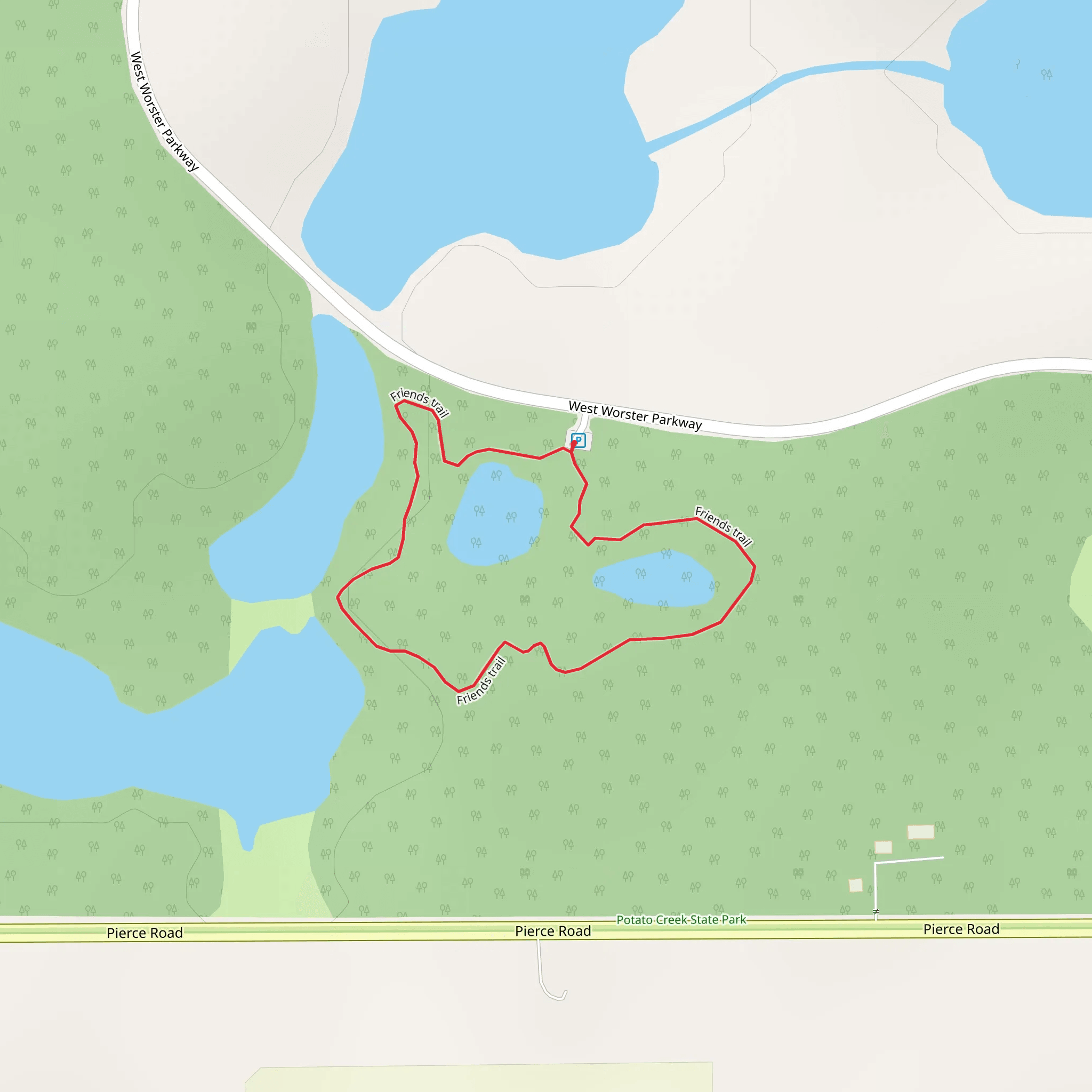 Friends Loop Trail mobile static map