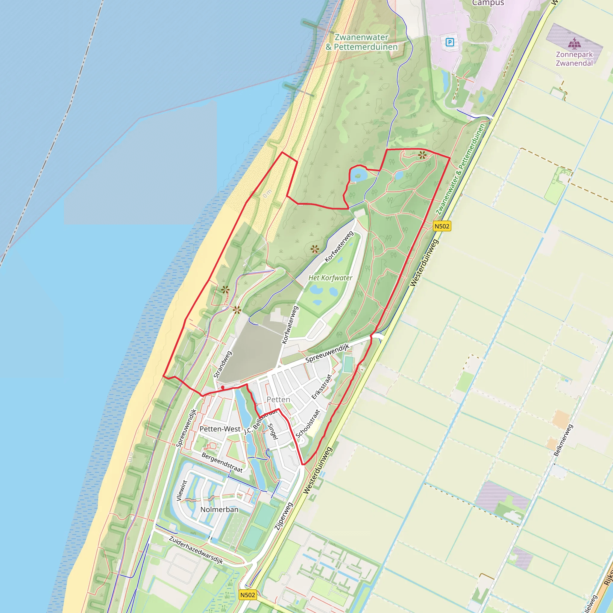 Het Korfwater Loop mobile static map