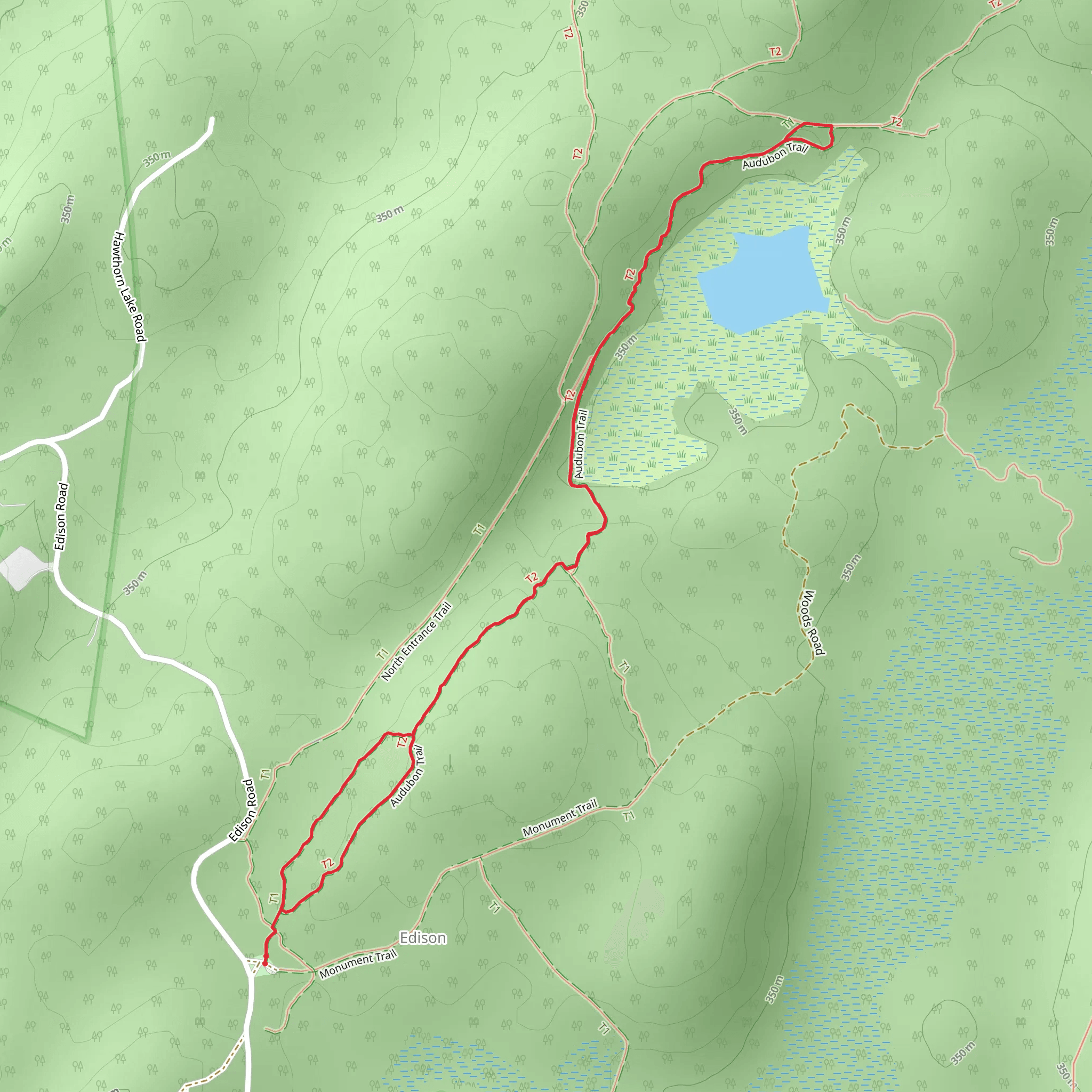 Audubon Loop Trail mobile static map