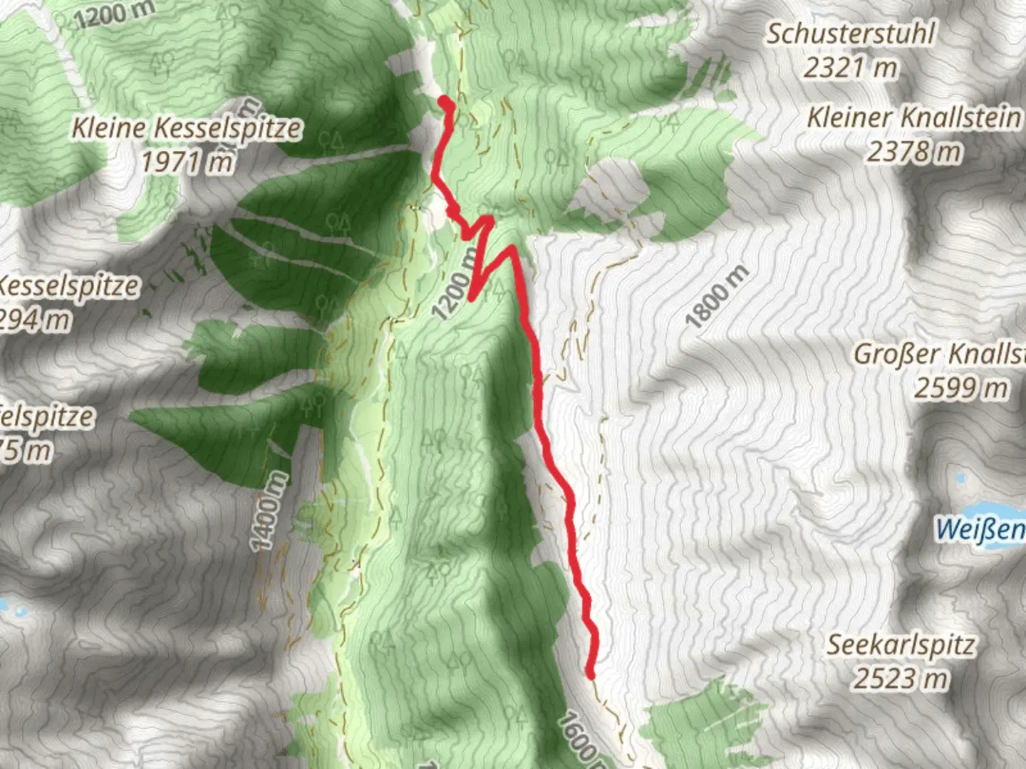 An image depicting the trail Tuchmoar Alm - Hut Village Hike and its surrounding area.